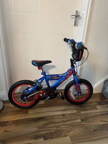 Huffy Spider-Man Kids Blue 14-inch Wheel Bike