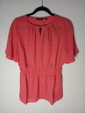 IMAN XS PINK TOP FLOW BLOUSE  SHORT  SLEEVE