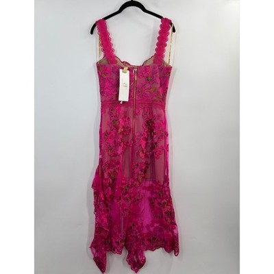 Bronx and Banco Eva Midi Dress in Fuchsia AU10/US6 | eBay