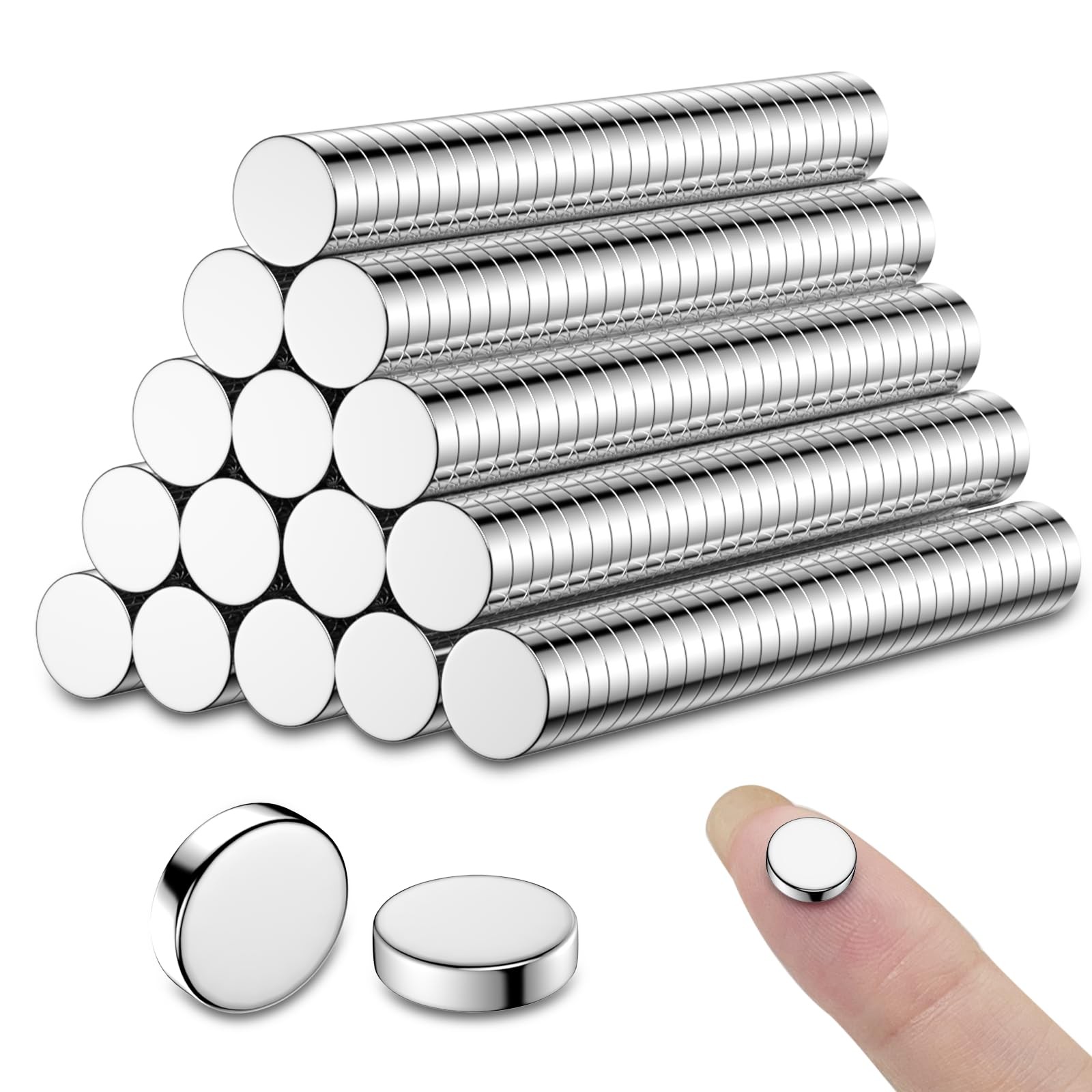 100 Pack 8×2mm Strong Magnets, Neodymium Magnet, Small Magnets for ...