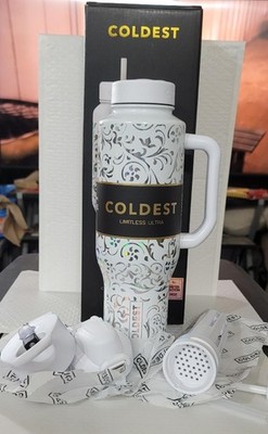 COLDEST Snowstorm Floral 46oz Limitless Ultra v8 Tumbler Water Bottle HTF NEW