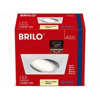 Briloner LED Einbauleuchte Eckig Weiß 5W 400Lm 3000K Schwenkbar IP23 8314-016