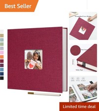 Vintage Chic Scrapbook Photo Album - 40 Acid-Free Pages  Metallic Pen Included