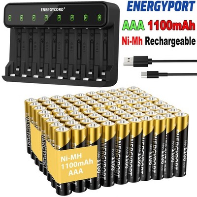 Lot Rechargeable AAA Batteries 1100mAh 1.2V Ni-MH Triple A Battery /LCD Charger