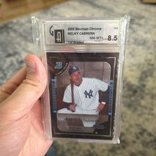 2005 Bowman chrome first year Melky Cabrera rookie card MLB baseball Yankees . rookie card picture