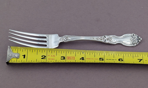 La Reine by Wallace Sterling Silver Fork 7" Flatware No Monogram - Picture 8 of 9