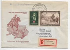 1951 Saar to Boppard, Germany Registered FDC, Mi #304 & 305 (63836)