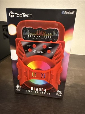 Portable Bluetooth TWS Speaker Blade4 Audio Top Tech 16 Hours 7 Lightmodes. NEW