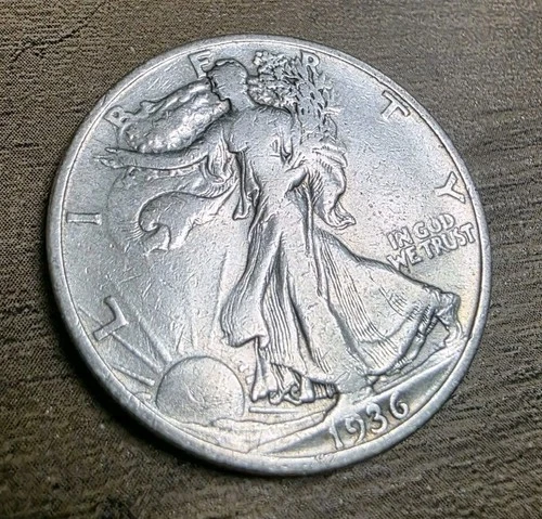 1936 P Walking Liberty Half Dollar - 90% Silver - Great For Albums