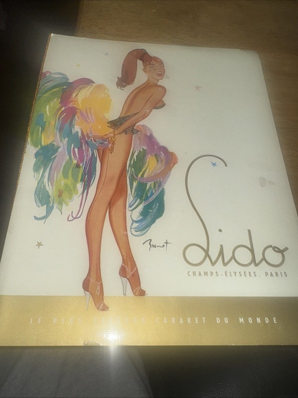 Lido Champs-Elysees Theater Souvenir Program Cabaret Showgirls Burlesque 1957