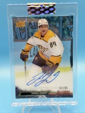 2022-23 UD Clear Cut UD Exclusives AUTO Tanner Jeannot /65 Nashville Predators
