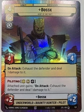 Bossk Hunt By Instinct Hyperspace Foil Star Wars Unlimited TCG 921