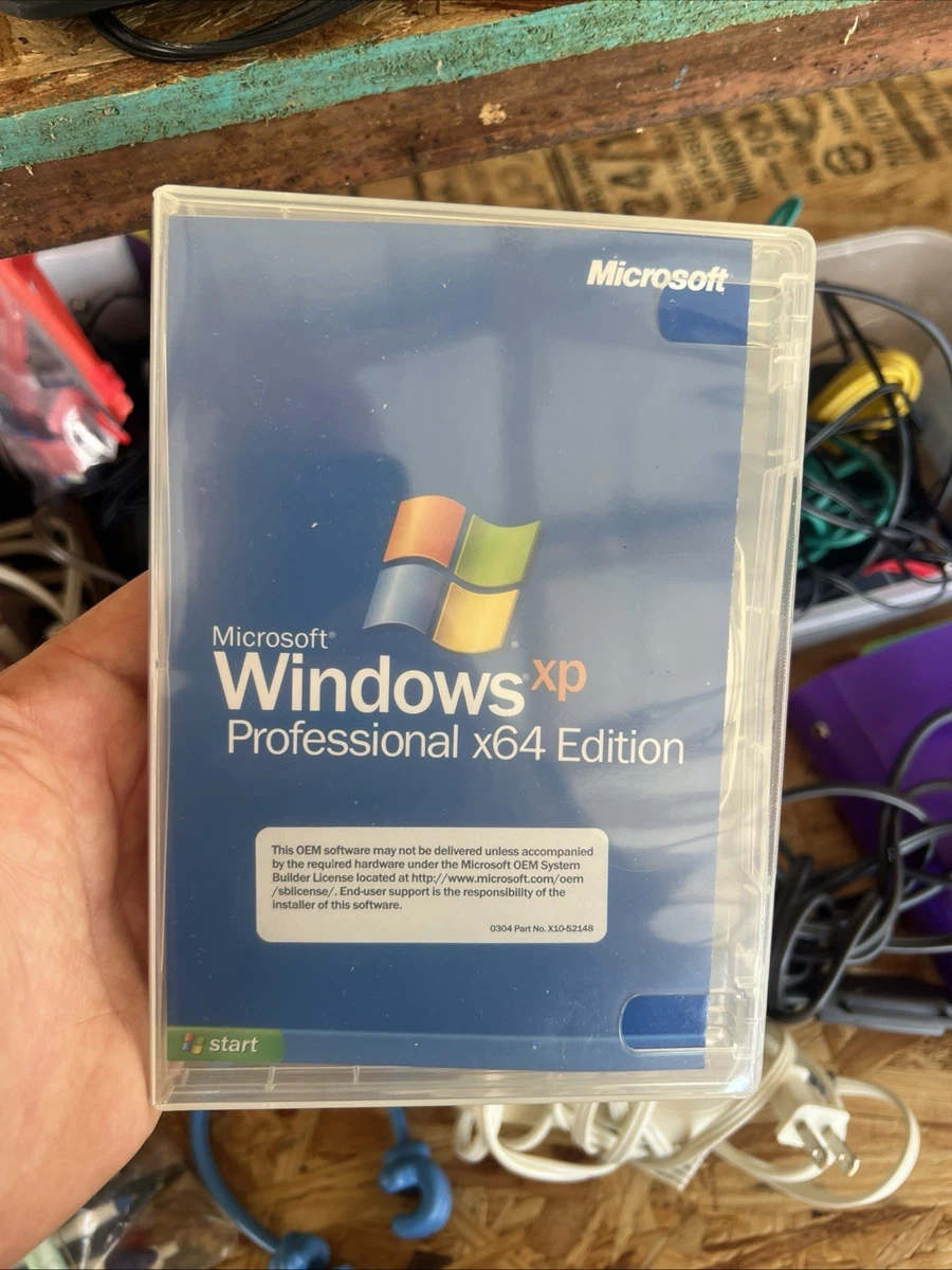 Microsoft Windows XP 64-bit CD Operating System Software for sale