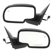 Chrome Heated Power Side View Mirrors Left Right Pair Set For Chevy Gmc Truck