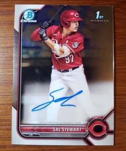 2022 Bowman Draft - Chrome Draft Pick Autographs Sal Stewart #CDA-SS (AU, RC)