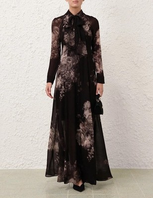 HYPNOTIC MAXI SHIRT DRESS NEW RRP $1,200 Size 2 (AU/UK 12) (US8)