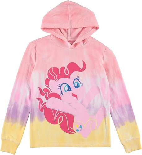 My Little Pony Girls Tie Dye Graphic Hoodie - Rainbow Dash/Pinkie Pie Sizes 4-16 - Picture 2 of 10