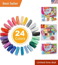 Oven Bake Polymer Clay Set: 24 Colors Perfect for Creative Kids and Beginners