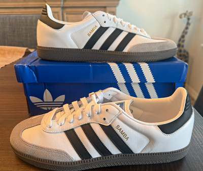 adidas Samba OG B75806 White Black Gum Men s 10.5 NEW With Box