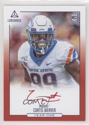 2020 Panini Luminance Year One Signatures Red Curtis Weaver #YOS-CW Auto 4t6