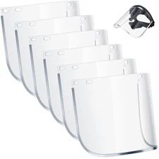 6 Pcs Clear Face Shield Replacement for Grinding and Cutting, 15X 8X 0.04 Inches