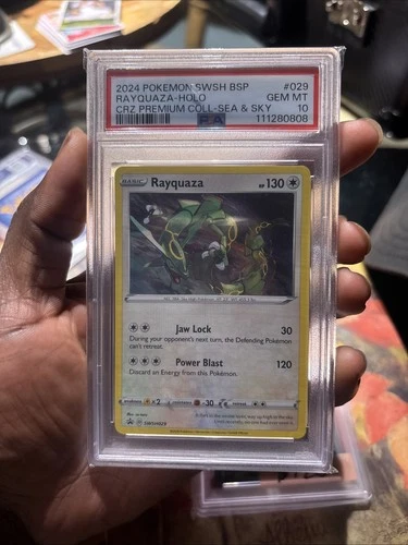 Pokémon Rayquaza SWSH029 Black Star Promo Holo Card PSA 10 Gem Mint