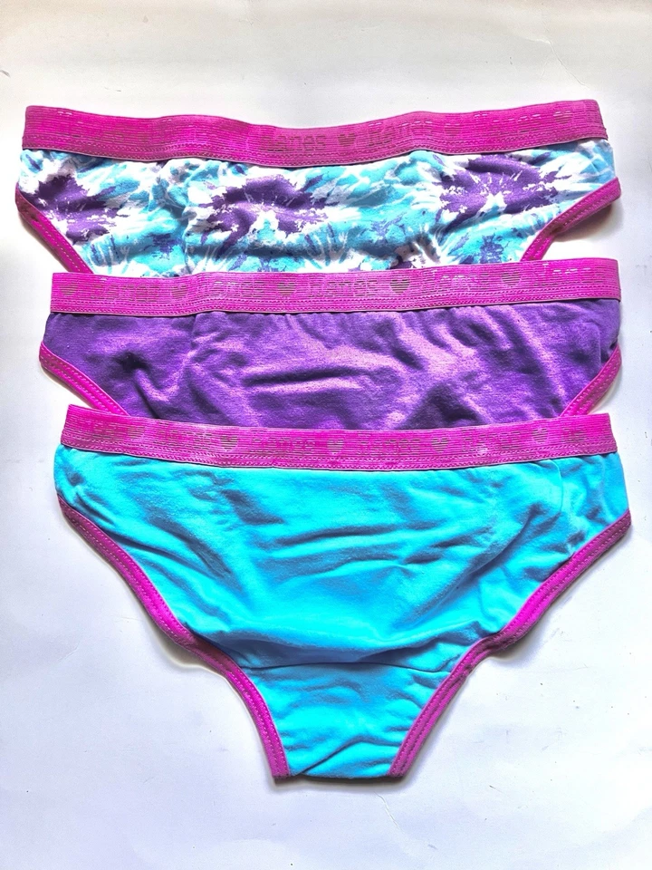 Ropa interior de bikini súper suave para niñas Hanes Originals, paquete de 4 lo último Foto 4 de 4