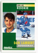 1991-92 Dan Lambert Pinnacle Rookie - Quebec Nordiques
