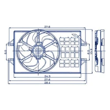 Radiator Cooling Single Fan Assembly For Chrysler Sebring 1996-2000 4798544