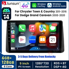 6+128G Android14 Carplay Car Stereo Radio GPS For Chrysler Town & Country 11-16