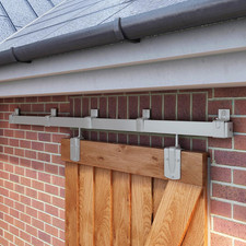 6FT Heavy-Duty Silver Sliding Barn Door Hardware Kit - Track System Included