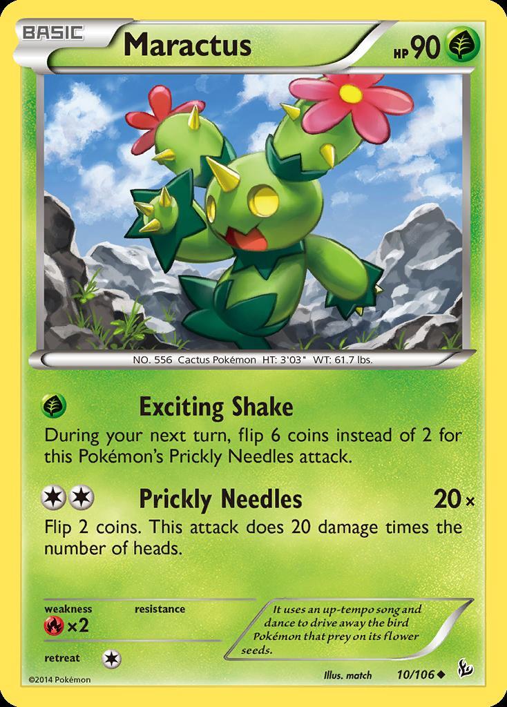 Pokemon Maractus (10/116) Flashfire LP