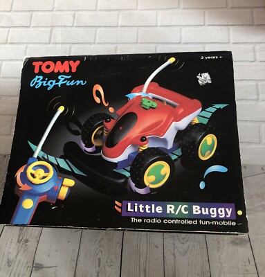 Vintage Tomy Big Fun Little R/C Buggy Spielzeugauto Originalverpackt Sehr Guter Zustand 
