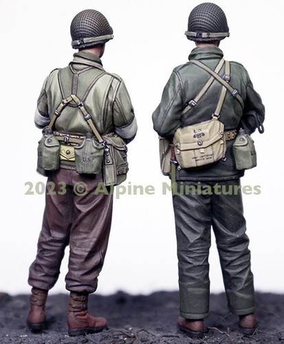 Alpine Mins 35314 US Infantry & Medic 2 fig set WW2 1/35th Unpainted kit - Picture 2 of 6