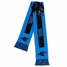 Carolina Panthers Scarf Knit Winter Neck - Double Side Big Team Logo New 2016