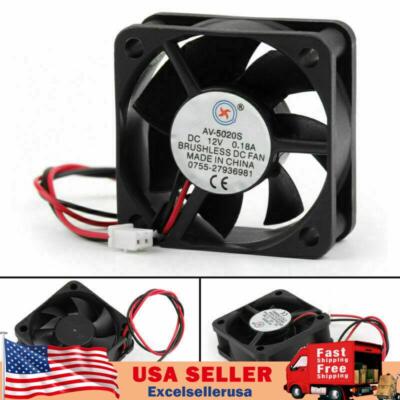 DC Brushless Cooling PC Computer Fan 12V 0.18A 5020s 50x50x20mm 2 Pin Wire UE