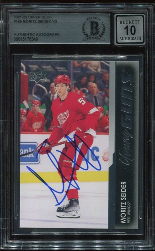 MORITZ SEIDER Signed Auto 2021 22 UD YOUNG GUNS ROOKIE CARD RC YG 