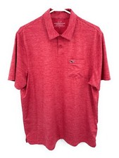Vineyard Vines Performance Red Striped Golf Polo Shirt Men s Size Large