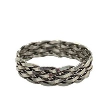 Sterling Silver Weaved Braided Ring Band Size 9.5 NWOT
