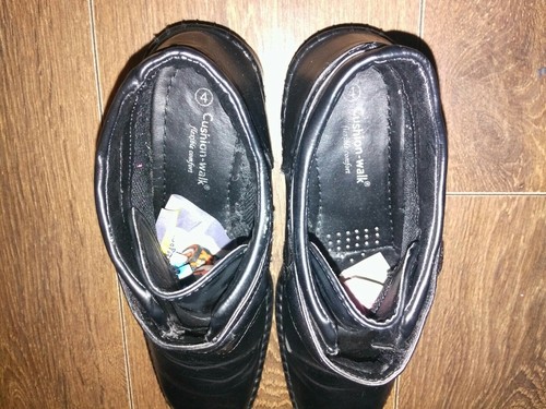 CUSHION WALK LEATHER SLIP ON SHOES SIZE 4 UK IN USED CONDITION - Picture 4 of 8