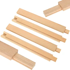 6PCS 16 Inch Wood Drawer Slides, Classic Traditional Wood Center Guide Track Mou