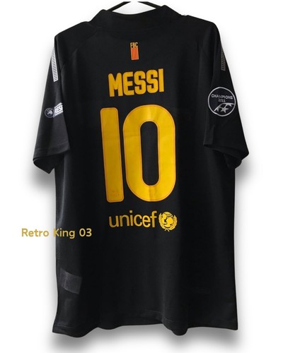 Messi #10 FC barcelona jersey 2011-2012 away black champions league shirt jersey