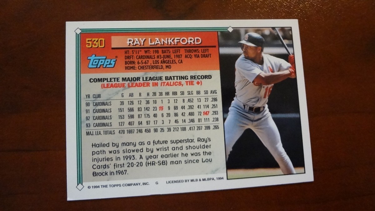 1994 TOPPS # 530 RAY LANKFORD BASEBALL CARD | eBay