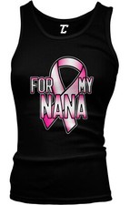 For My Nana - Breast Cancer Awareness Pink Ribbon Juniors Tank Top