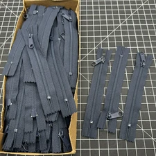 Vintage BOX/100 USA Made YKK Zipper Pulls NAVY BLUE 4.3 CFC-251L Closed End 7/16