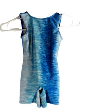 Blue Sleeveless Square Neck Leotard Danskin Child Size small  2414