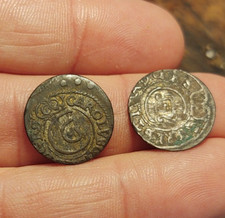 2- C. 1650s Coin , Riga schilling solidus 1655 reign Carl X Gustav Sweden