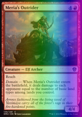 MTG Magic the Gathering Meria's Outrider (138/552) Dominaria United LP FOIL