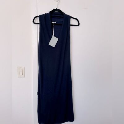 Malo navy cashmere silk blend dress NWT RRP US$1,695