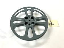 1 - 16mm  400'  EMPTY  METAL  FILM  REEL  TAYLOREEL  (  GREY )     A+       NICE